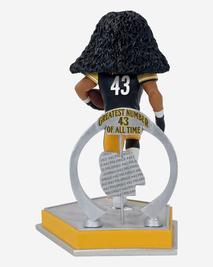 Troy Polamalu Pittsburgh Steelers Legendary Number 43 Bobblehead FOCO - FOCO.com