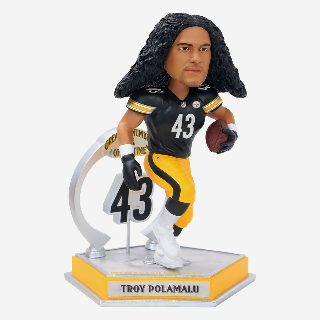 Troy Polamalu Pittsburgh Steelers Legendary Number 43 Bobblehead FOCO - FOCO.com