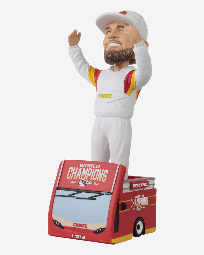 Travis Kelce Kansas City Chiefs Super Bowl LVII Champions Parade Bus Bobblehead FOCO - FOCO.com