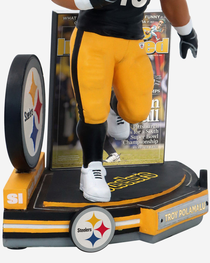 Troy Polamalu Pittsburgh Steelers Curtain Call Sports Illustrated Cover Bobblehead FOCO - FOCO.com