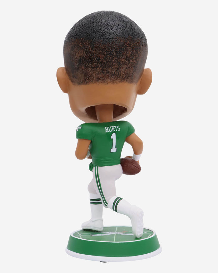 Jalen Hurts Philadelphia Eagles Kelly Green Uniform Field Stripe Bighead Bobblehead FOCO - FOCO.com