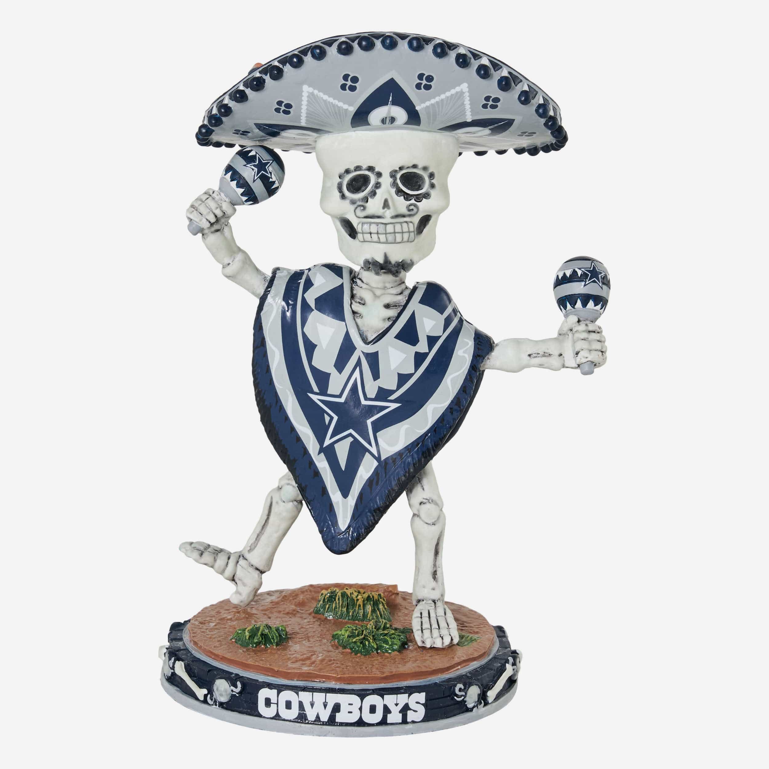 Kansas City Chiefs Calavera Glow in The Dark Bobblehead Officially Licensed by NFL