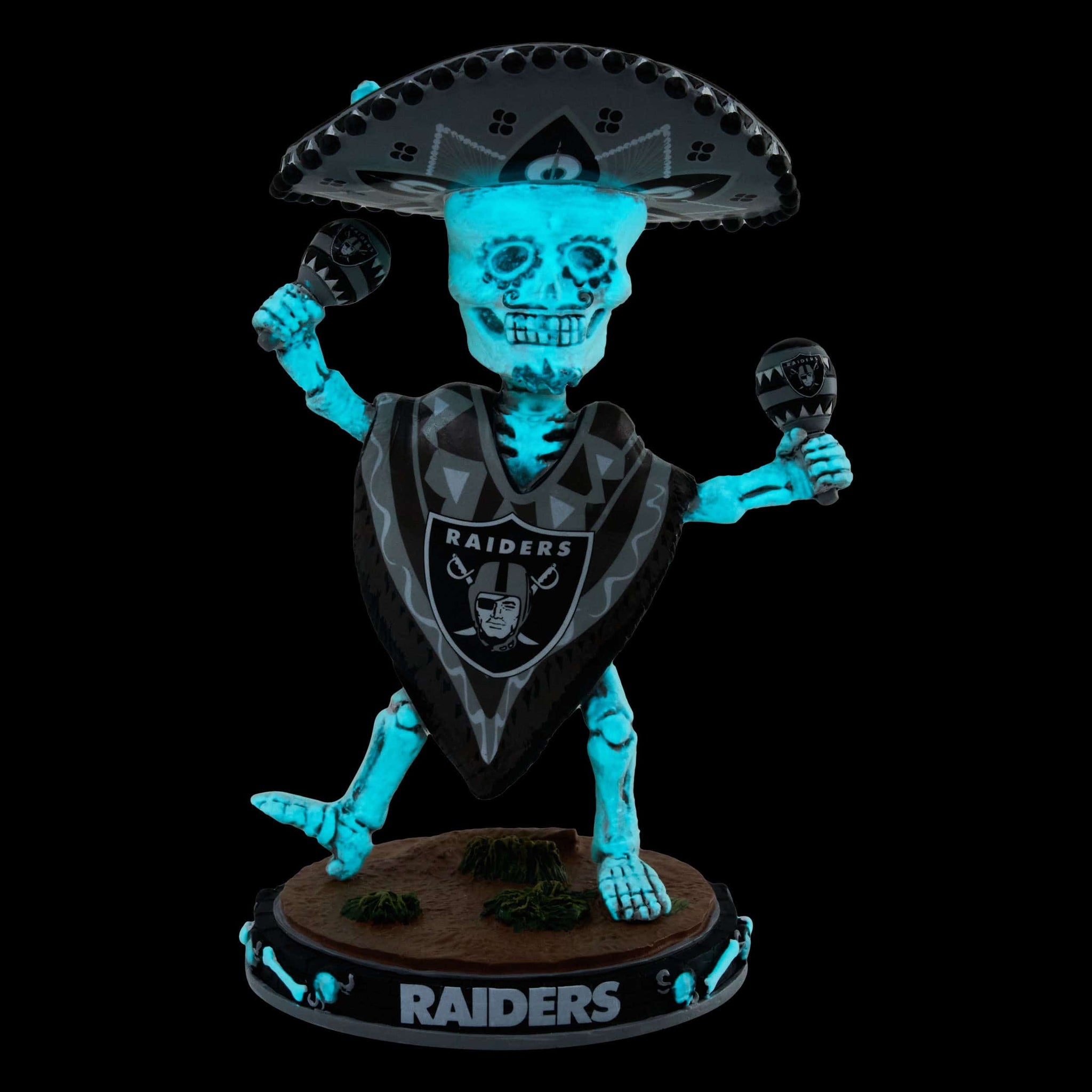 Las Vegas Raiders Calavera Bobblehead Officially Licensed by NFL