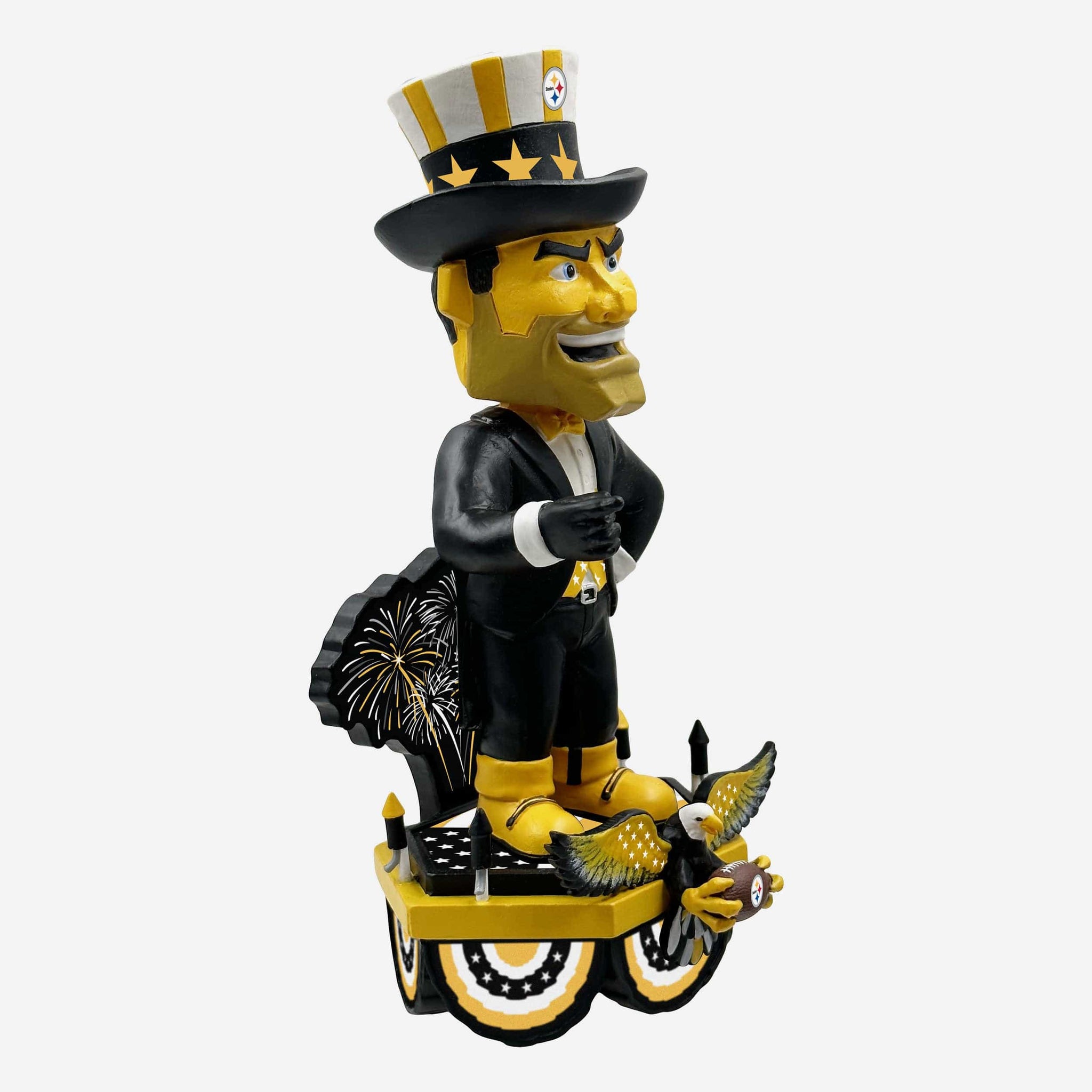 Steely McBeam Pittsburgh Steelers Holiday Mascot Bobblehead Officially Licensed by NFL