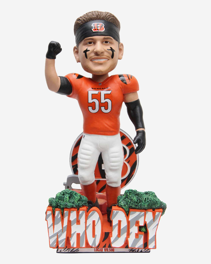 FOCO Bengals bobbleheads feature White Bengal Tiger uniforms, helmets