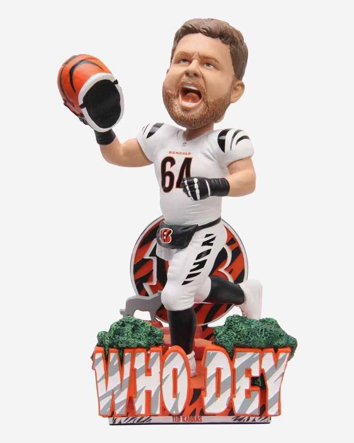 Ted Karras Cincinnati Bengals Who Dey Bobblehead FOCO - FOCO.com