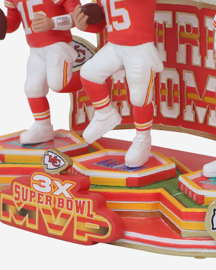 Patrick Mahomes Kansas City Chiefs 3x Super Bowl MVP Bobblehead FOCO - FOCO.com