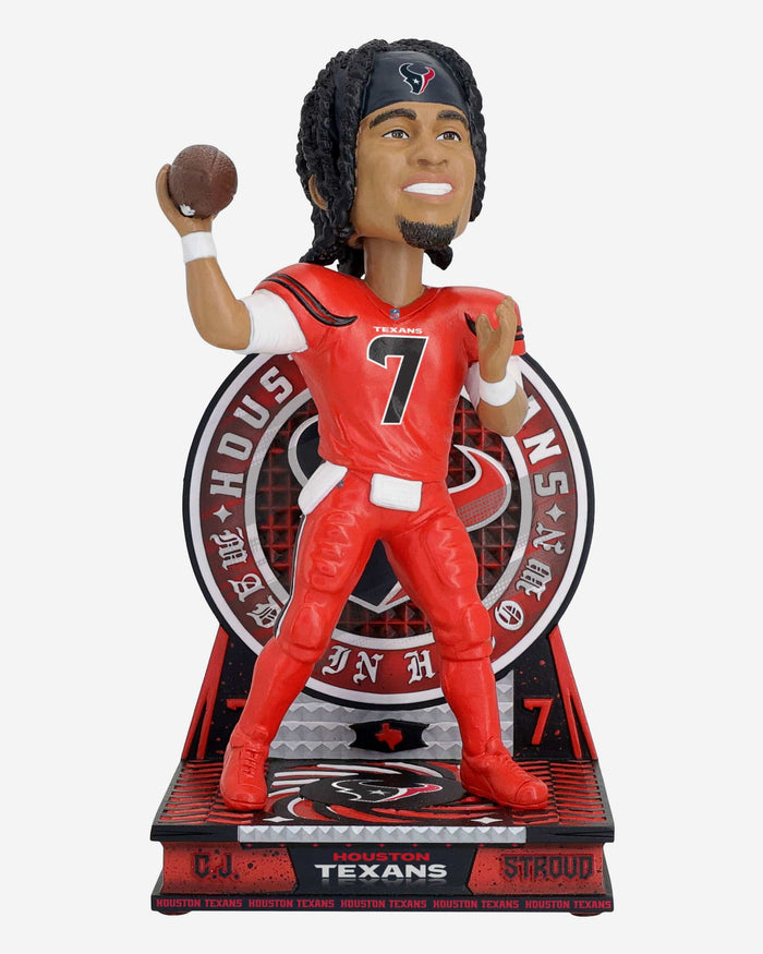 CJ Stroud Houston Texans Battle Red Bobblehead FOCO - FOCO.com