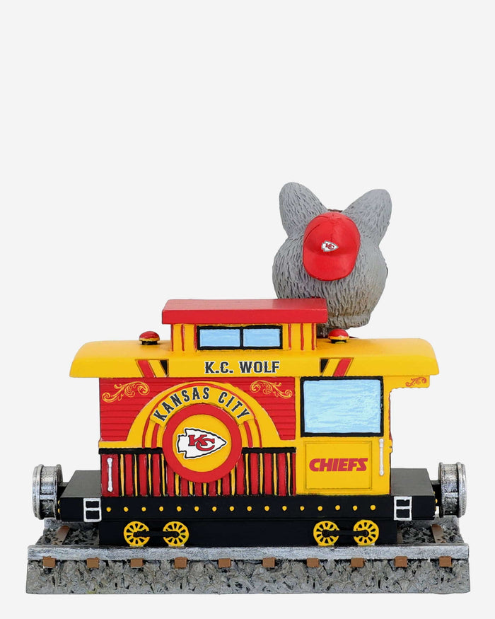 KC Wolf Kansas City Chiefs Express Train Mascot Bobblehead FOCO - FOCO.com