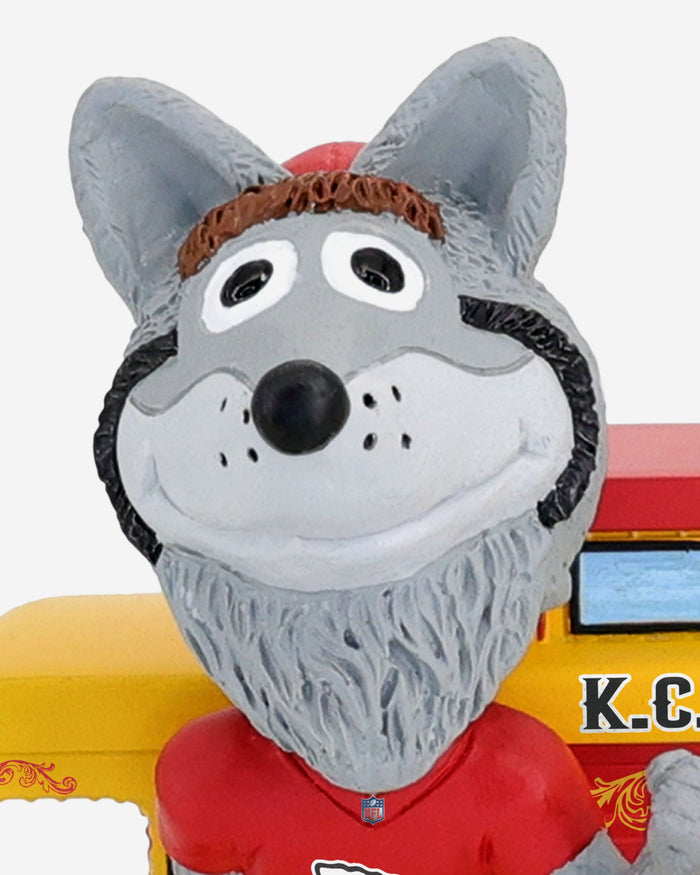 KC Wolf Kansas City Chiefs Express Train Mascot Bobblehead FOCO - FOCO.com