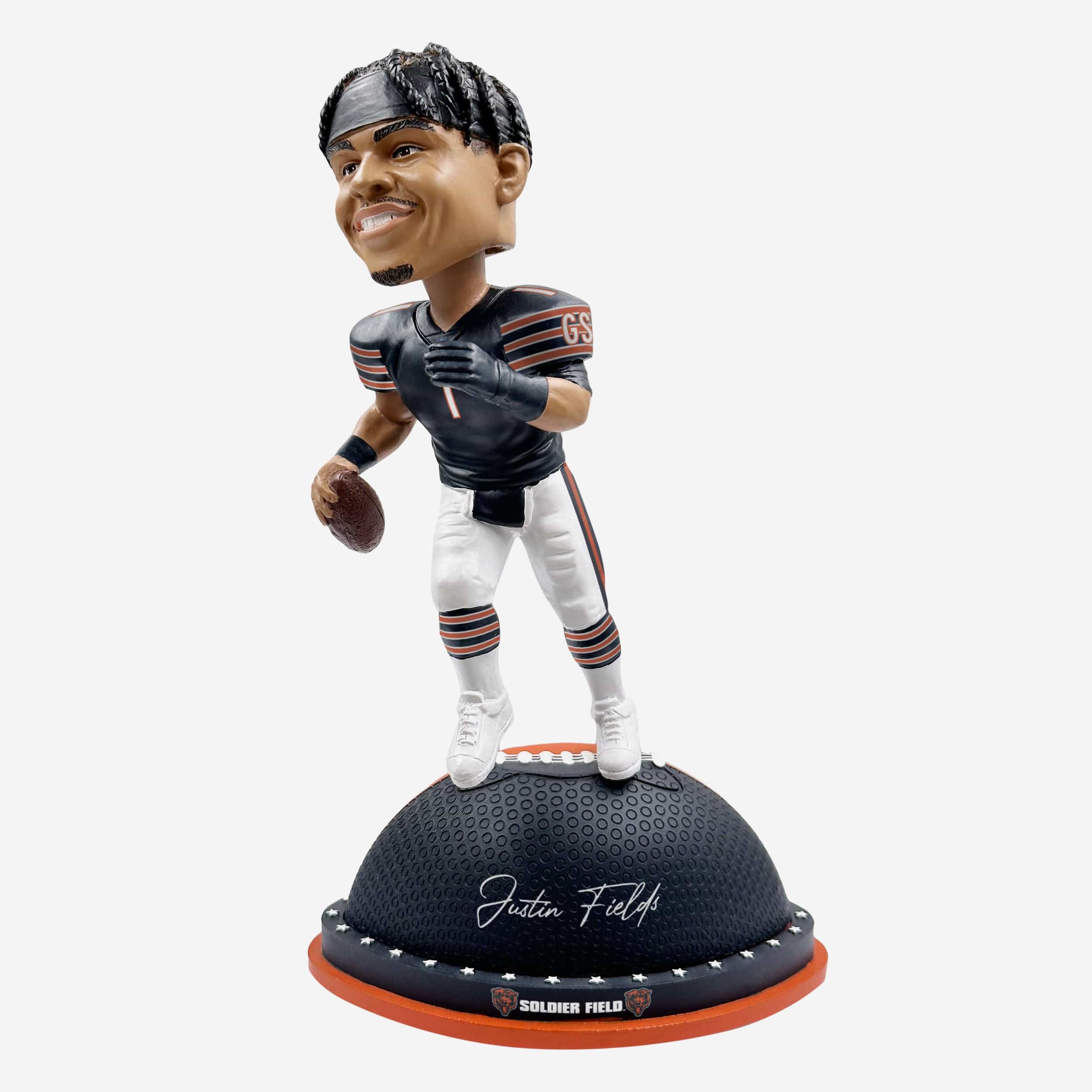 Justin Fields Chicago Bears 2022 Alternate Helmet Bobblehead FOCO