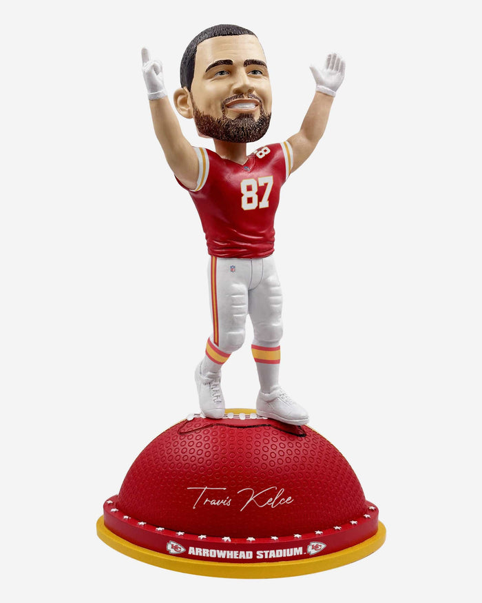 Travis Kelce Kansas City Chiefs Magnetic Stadium Base Bobblehead FOCO - FOCO.com