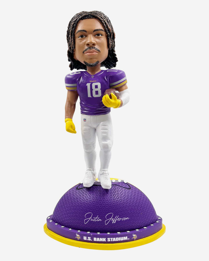 Justin Jefferson Minnesota Vikings Magnetic Stadium Base Bobblehead FOCO - FOCO.com