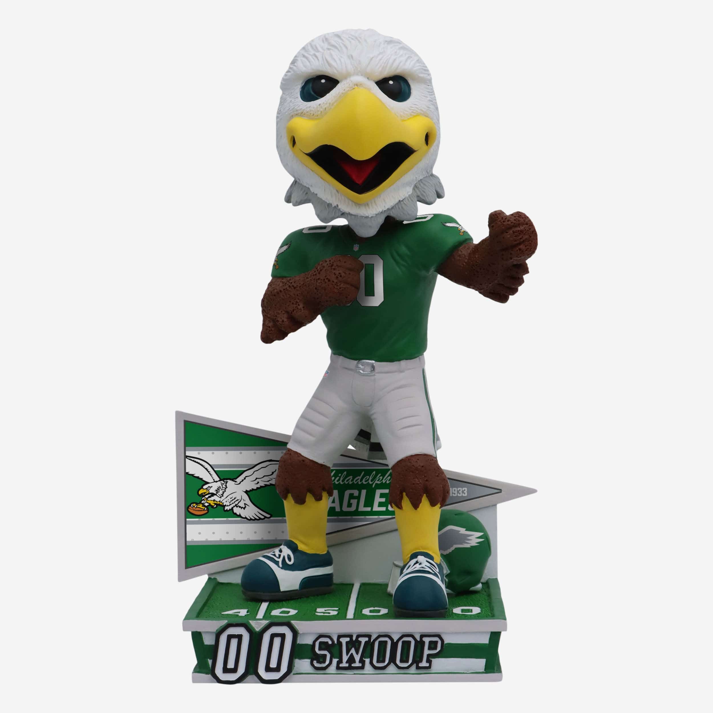 Swoop Philadelphia Eagles Retro Kelly Green Uniform Mascot Bobblehead