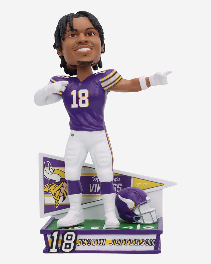 Justin Jefferson Minnesota Vikings Retro Uniform Bobblehead FOCO