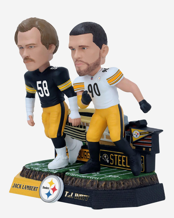 Jack Lambert & TJ Watt Pittsburgh Steelers Then And Now Bobblehead FOCO - FOCO.com