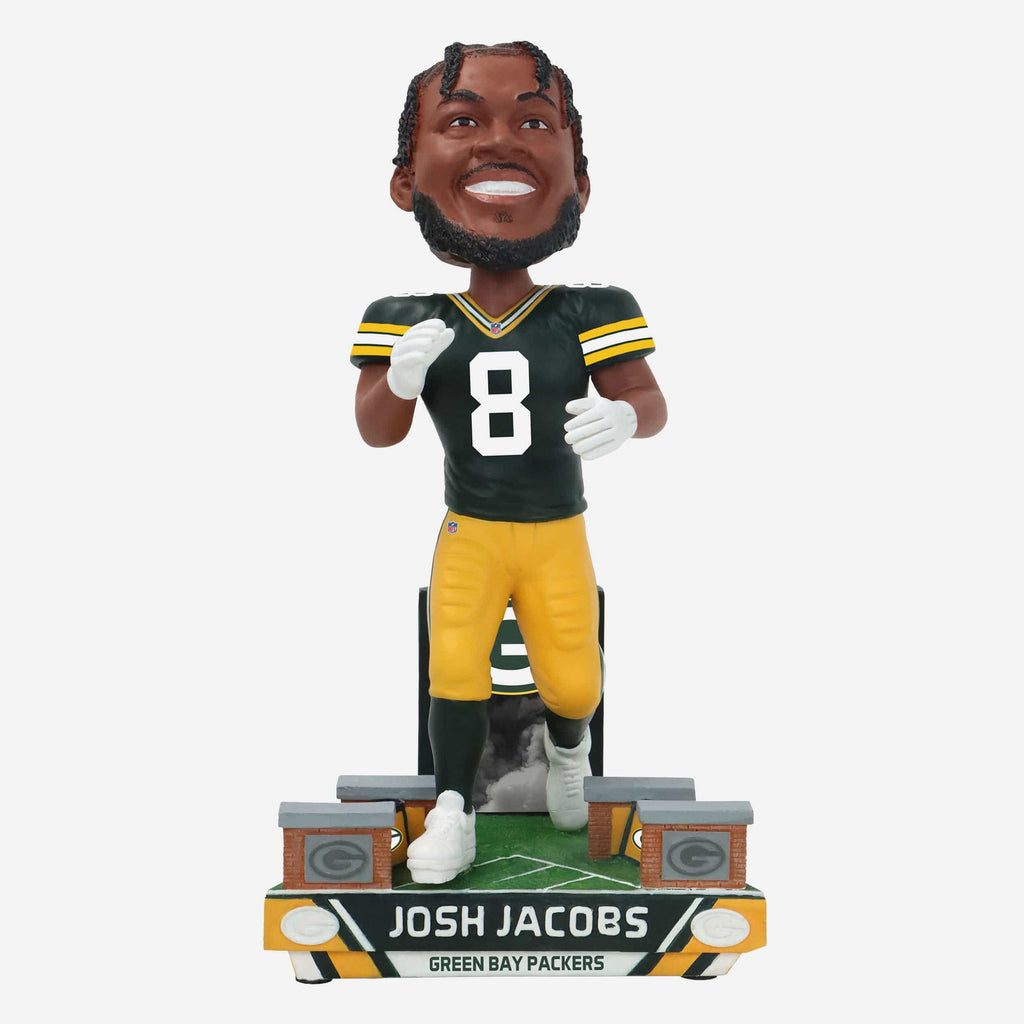 Josh Jacobs Green Bay Packers Tunnel Entrance Bobblehead FOCO - FOCO.com