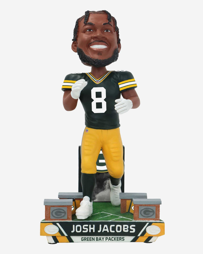 Josh Jacobs Green Bay Packers Tunnel Entrance Bobblehead FOCO - FOCO.com