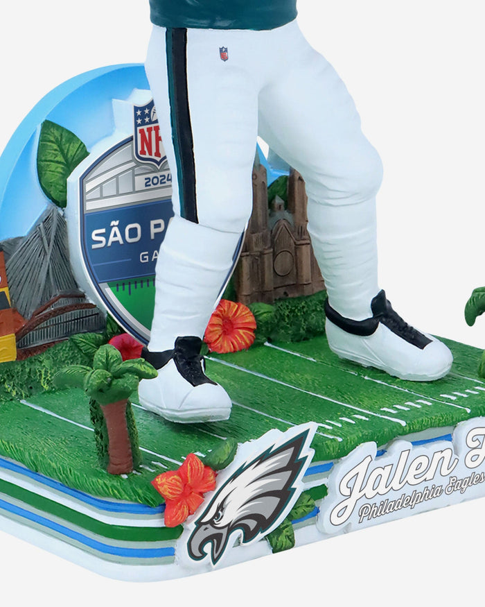 Jalen Hurts Philadelphia Eagles 2024 International Game Bobblehead FOCO - FOCO.com