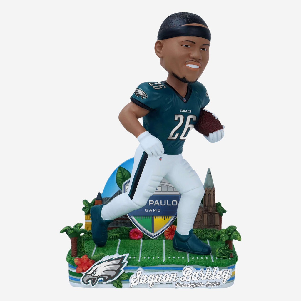 Saquon Barkley Philadelphia Eagles 2024 International Game Bobblehead FOCO - FOCO.com