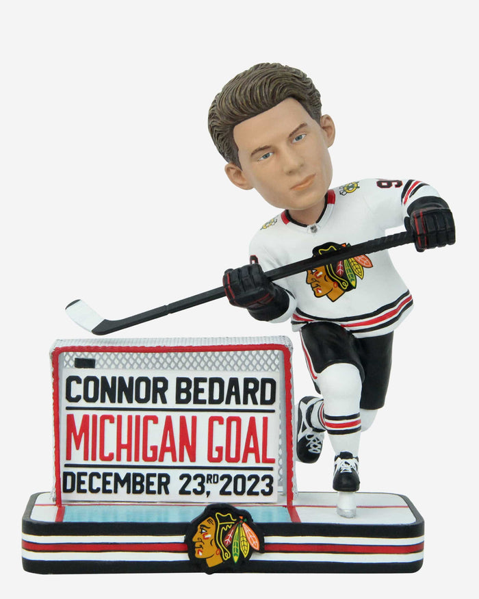 Connor Bedard Chicago Blackhawks Michigan Goal Bobblehead FOCO - FOCO.com