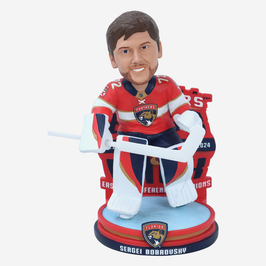 Sergei Bobrovsky Florida Panthers Back-To-Back Eastern Conference Champions Bobblehead FOCO - FOCO.com