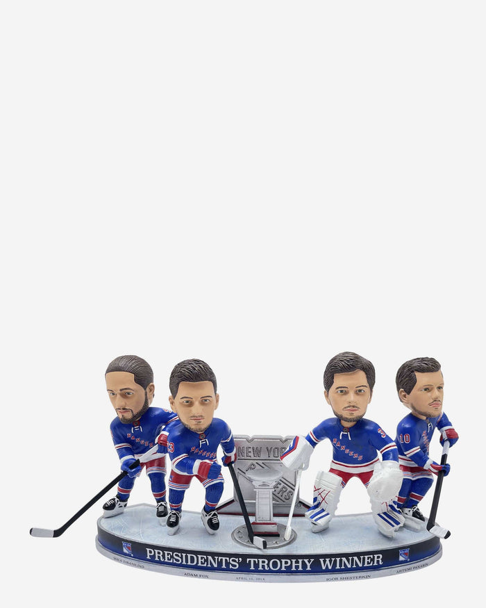 New York Rangers 2024 Presidents Trophy Mini Bobblehead Scene FOCO - FOCO.com