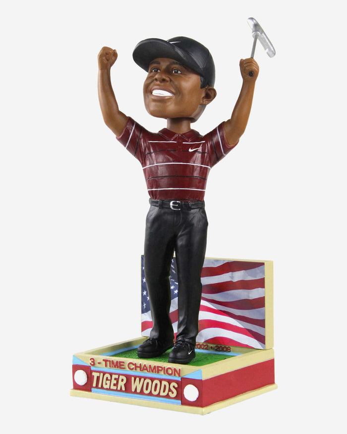 Tiger Woods 3x US Champion Bobblehead FOCO - FOCO.com