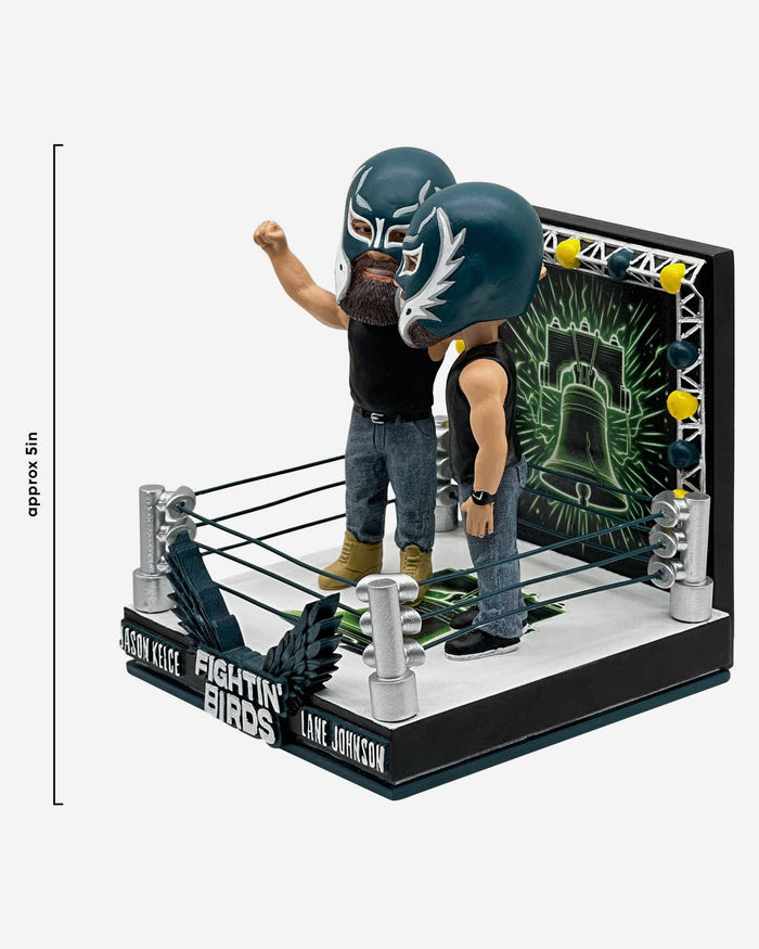 Jason Kelce & Lane Johnson Fightin' Birds Wrestling Dual Bobblehead FOCO - FOCO.com