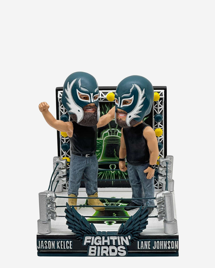 Jason Kelce & Lane Johnson Fightin' Birds Wrestling Dual Bobblehead FOCO - FOCO.com