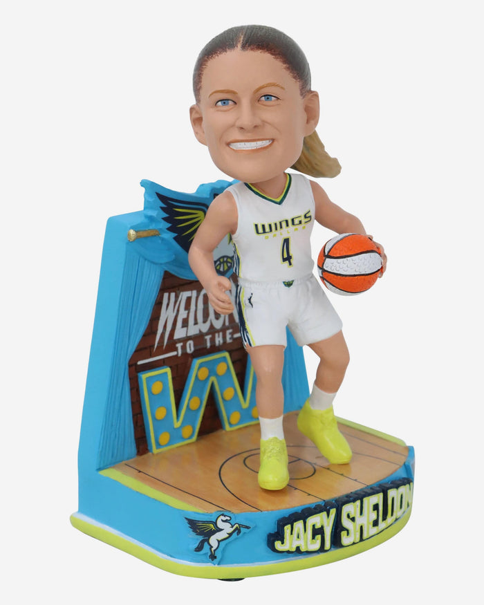 Jacy Sheldon Dallas Wings Welcome To The W Bobblehead FOCO - FOCO.com