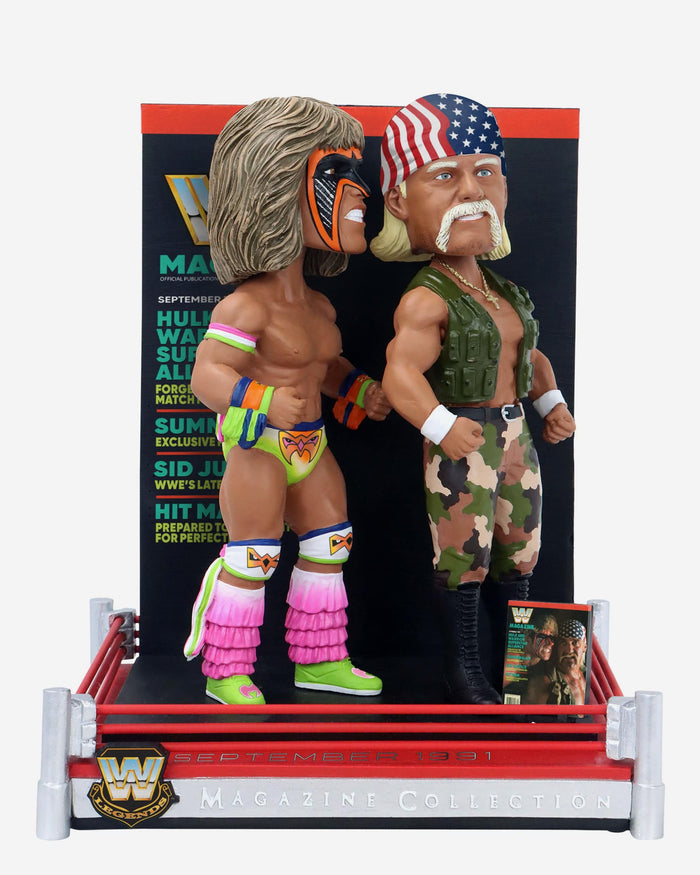 Hulk Hogan & Ultimate Warrior Superstar Alliance WWE Magazine Cover Bobblehead FOCO - FOCO.com