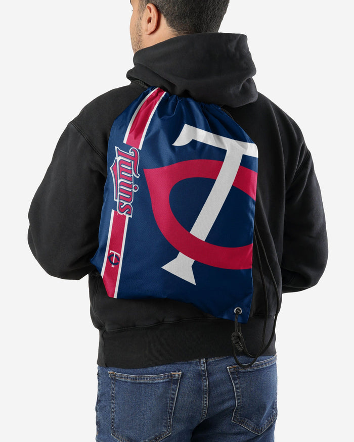 Minnesota Twins Big Logo Drawstring Backpack FOCO - FOCO.com