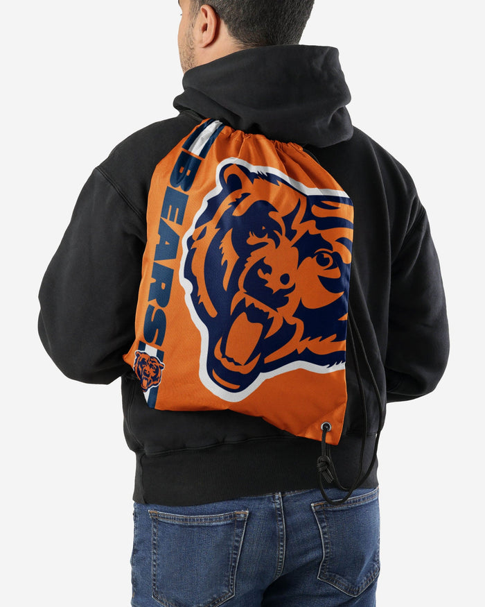 Chicago Bears Orange Alternate Color Big Logo Drawstring Backpack FOCO - FOCO.com