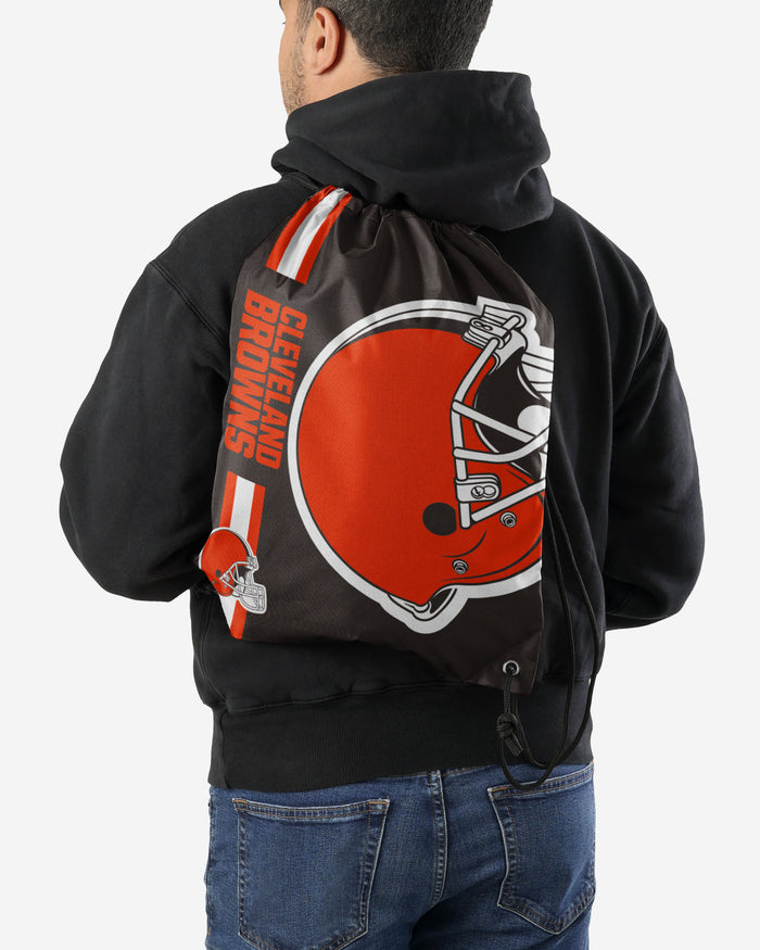 Cleveland Browns Brown Alternate Color Big Logo Drawstring Backpack FOCO - FOCO.com