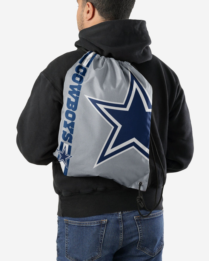 Dallas Cowboys Gray Alternate Color Big Logo Drawstring Backpack FOCO - FOCO.com