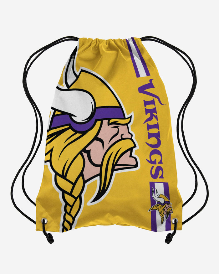 Minnesota Vikings Yellow Alternate Color Big Logo Drawstring Backpack FOCO - FOCO.com