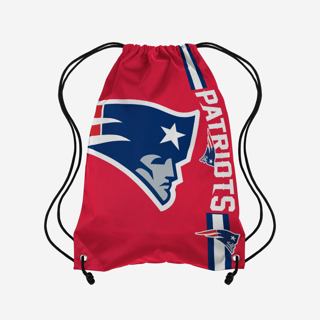 New England Patriots Red Alternate Color Big Logo Drawstring Backpack FOCO - FOCO.com