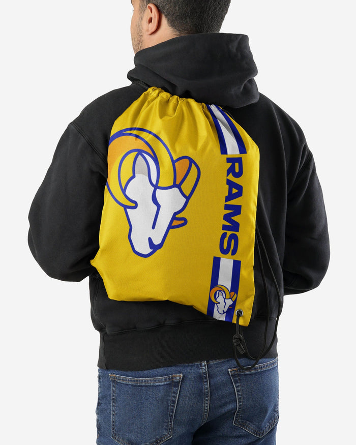 Los Angeles Rams Yellow Alternate Color Big Logo Drawstring Backpack FOCO - FOCO.com