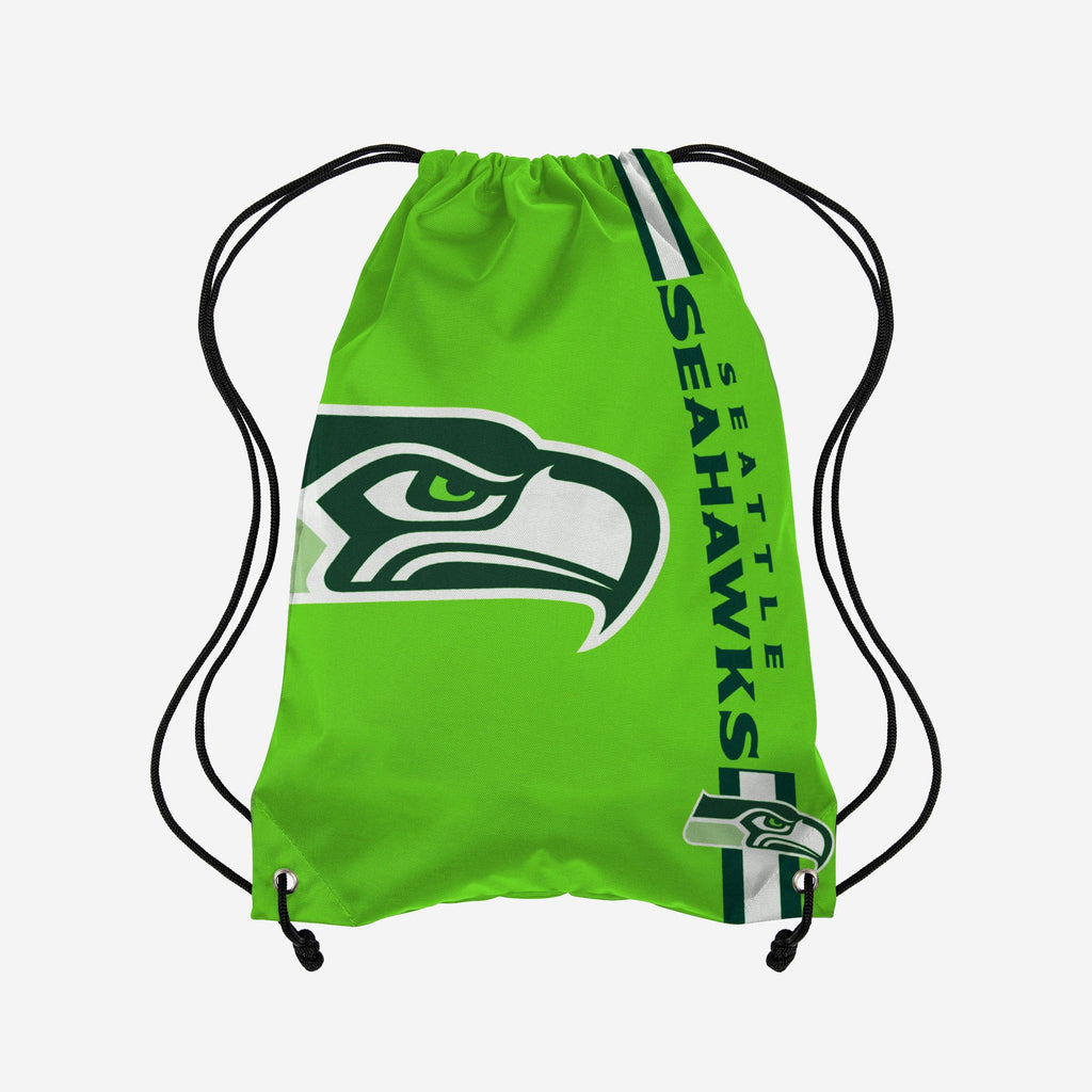 Seattle Seahawks Green Alternate Color Big Logo Drawstring Backpack FOCO - FOCO.com