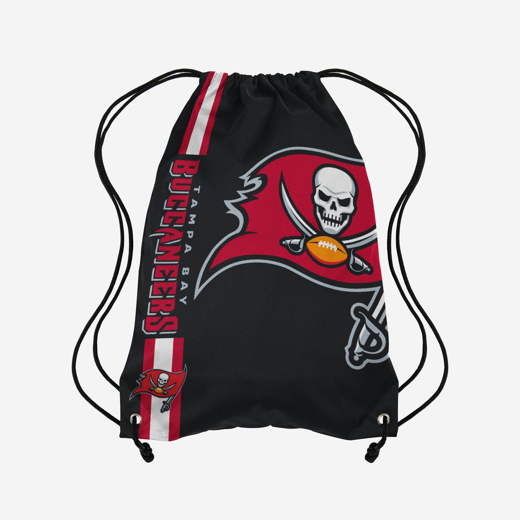 Tampa Bay Buccaneers Black Alternate Color Big Logo Drawstring Backpack FOCO - FOCO.com