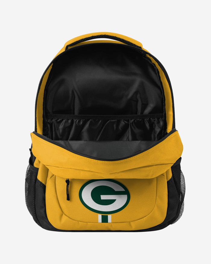 Green Bay Packers Yellow Alternate Color Action Backpack FOCO - FOCO.com