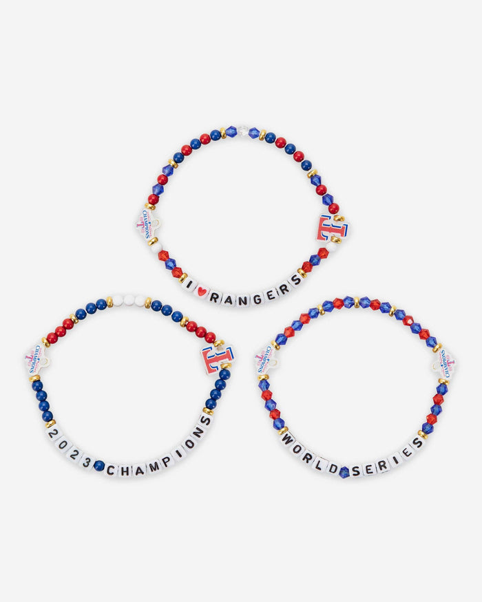 Texas Rangers 2023 World Series Champions 3 Pack Friendship Bracelet FOCO - FOCO.com