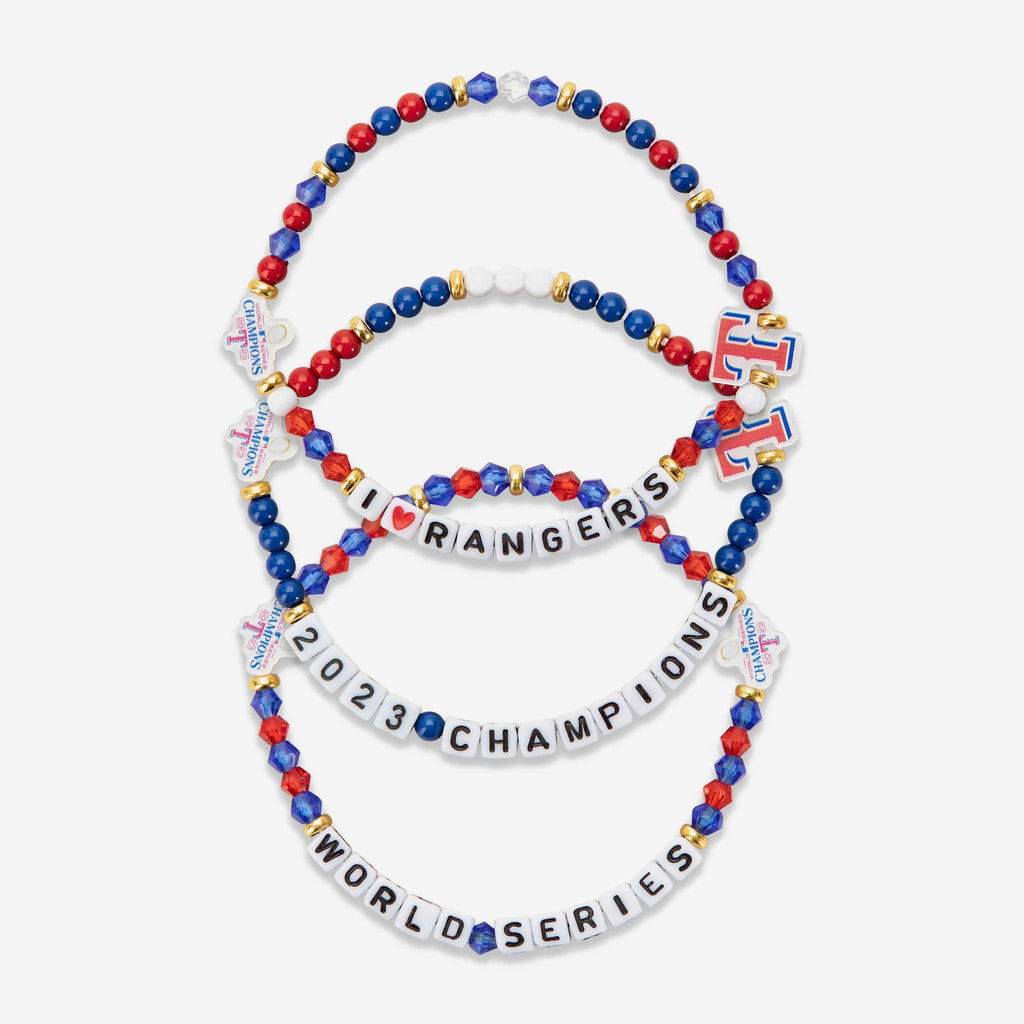 Texas Rangers 2023 World Series Champions 3 Pack Friendship Bracelet FOCO - FOCO.com