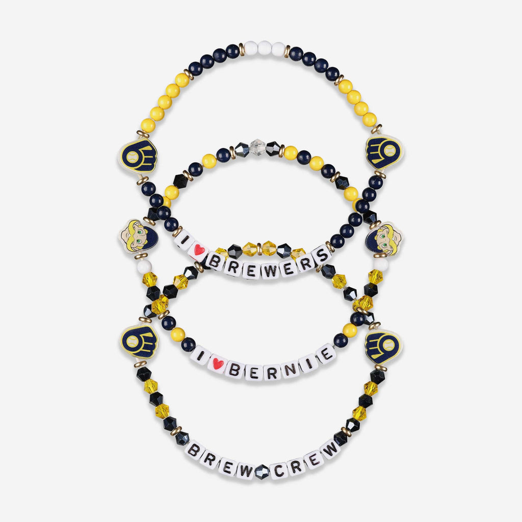 Milwaukee Brewers 3 Pack Friendship Bracelet FOCO - FOCO.com