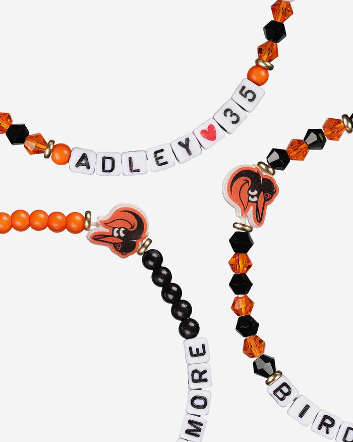 Adley Rutschman Baltimore Orioles 3 Pack Player Friendship Bracelet FOCO - FOCO.com