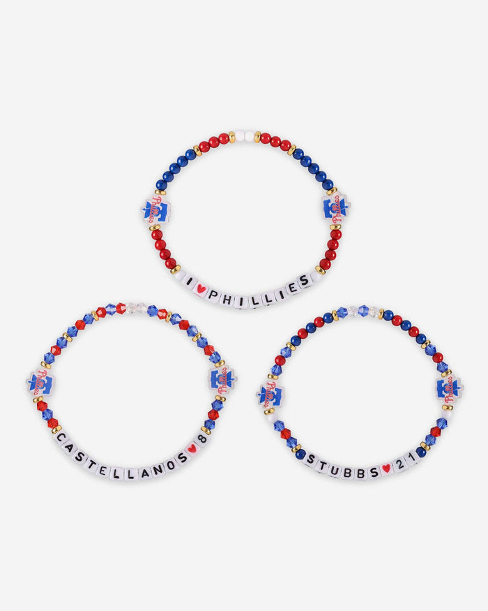 Nick Castellanos & Garrett Stubbs Philadelphia Phillies 3 Pack Player Friendship Bracelet FOCO - FOCO.com