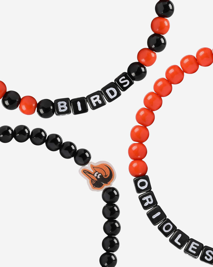 Baltimore Orioles 3 Pack Beaded Friendship Bracelet FOCO - FOCO.com