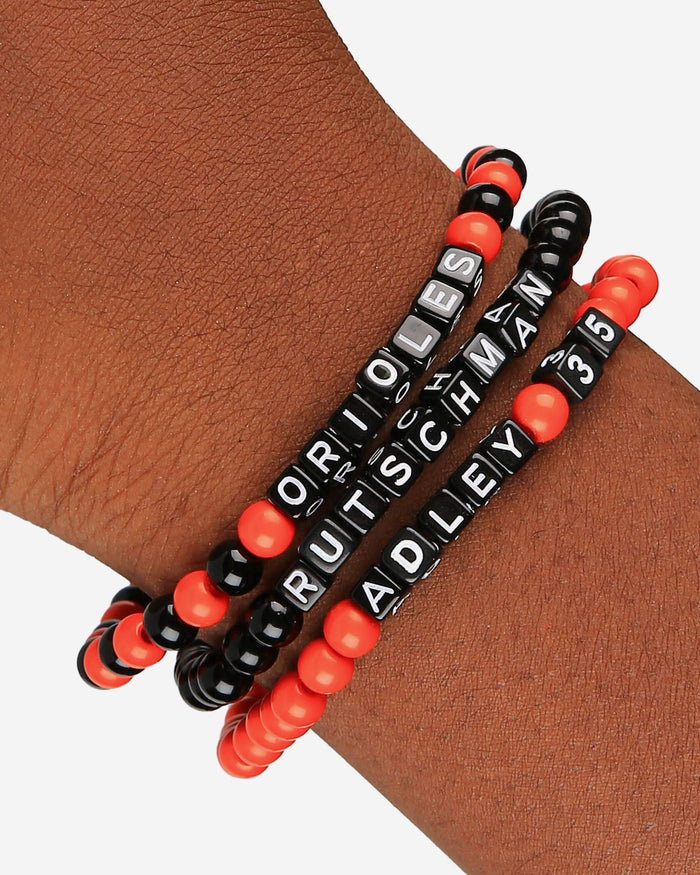 Adley Rutschman Baltimore Orioles 3 Pack Player Beaded Friendship Bracelet FOCO - FOCO.com