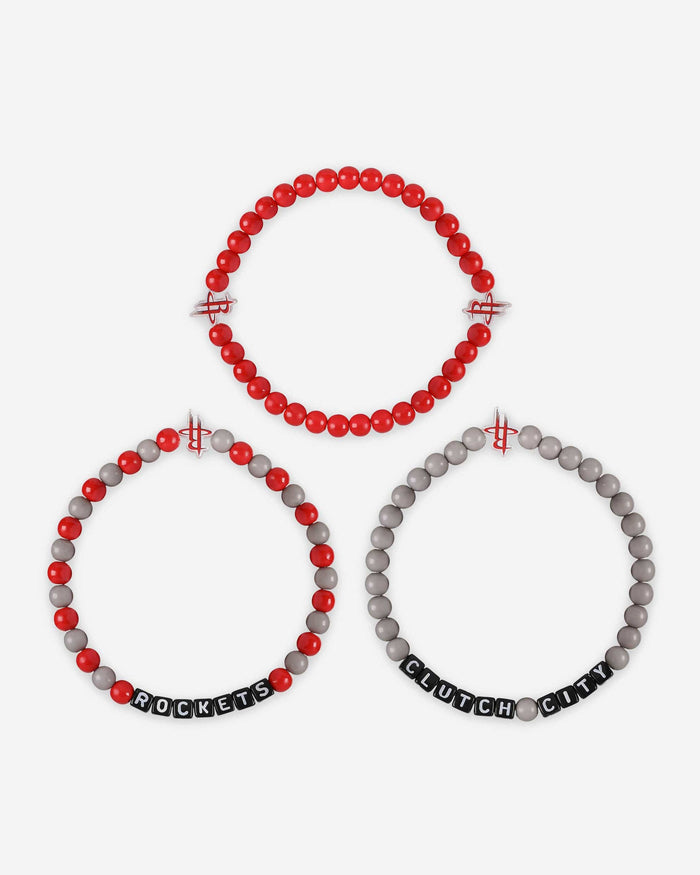 Houston Rockets 3 Pack Beaded Friendship Bracelet FOCO - FOCO.com